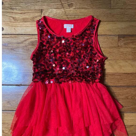 Cat & Jack Red Sequin Holiday Dress - Size 6 - Picture 8 of 16